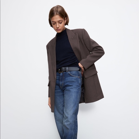 Zara cashmere and wool blend knit sweater - navy blue. - Picture 2 of 3